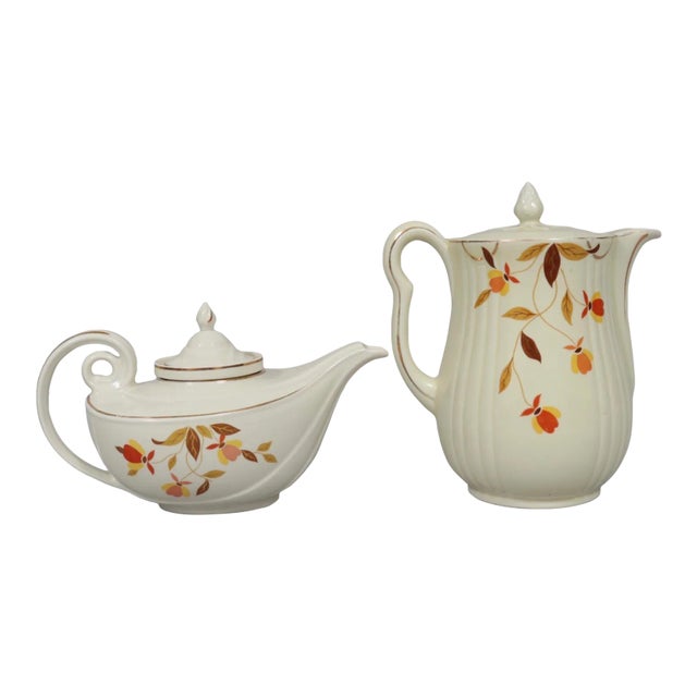 Ceramic Tea & Coffee Pot Set by Hall's For Sale