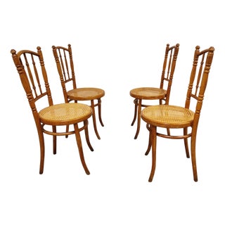 Vintage Bistro Chairs, 1950s, Set of 4 For Sale