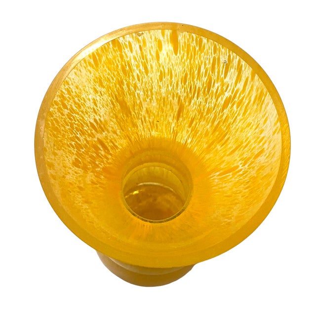 Orange Tall 1960s Empoli Orange Spatter Glass Vase For Sale - Image 8 of 8