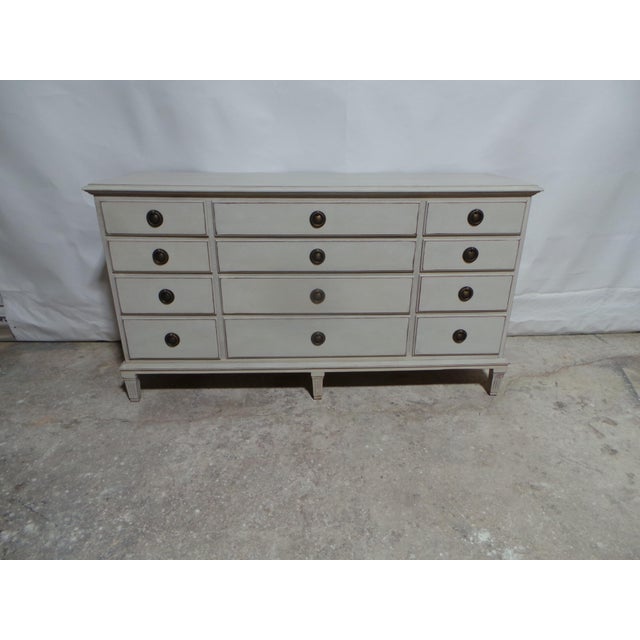 Gustavian (Swedish) Gustavian Style Twelve Drawer Dresser For Sale - Image 3 of 10