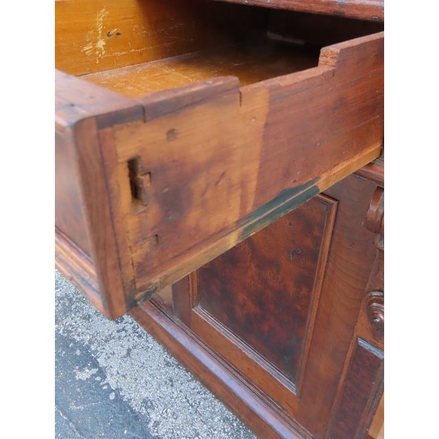 Late 1880s Victorian Eastlake Two Part Tall Secretary Desk 6372 For Sale - Image 14 of 18