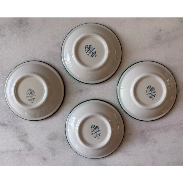 Mid 20th Century Set of 4 Shenango Pottery Espresso Cups and Saucers - 8 pcs For Sale - Image 10 of 10