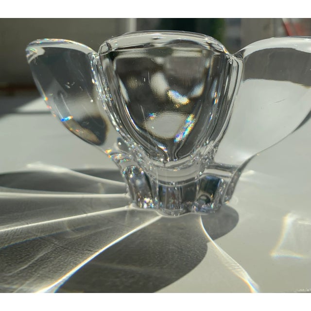 Hollywood Regency Orrefors Crystal Petal Bowl For Sale - Image 3 of 10