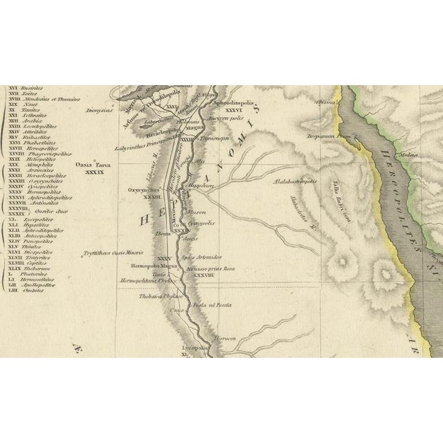 Egypt Nile Valley Map by Danville, 1765 For Sale - Image 6 of 9