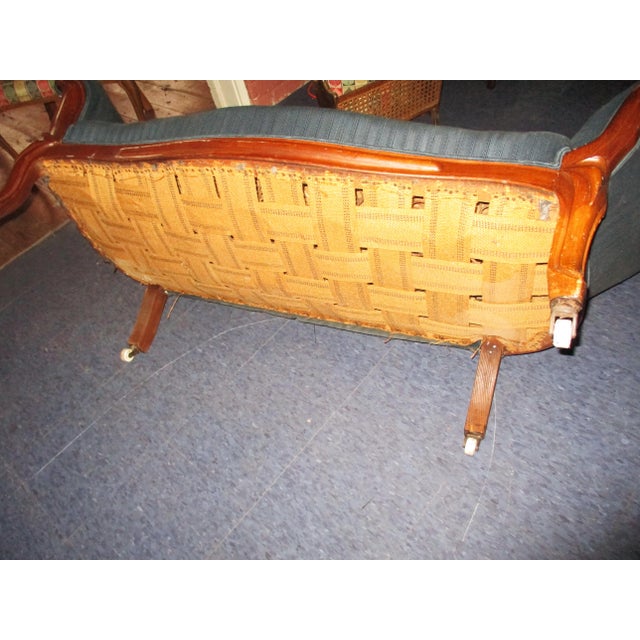 Late 19th Century Antique Victorian Ornate Heavily Carved Walnut Loveseat For Sale In Columbia, SC - Image 6 of 16