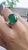 Metal Set in 18k Gold 10.85 Carats Zambian Emerald & Rose Cut Diamonds Engagement Ring, Size 6 For Sale - Image 7 of 9