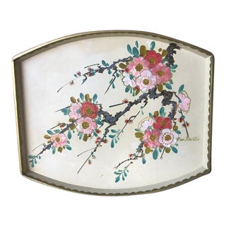 Vintage Tray Painted & Signed by Maria Von Ridelstein For Sale
