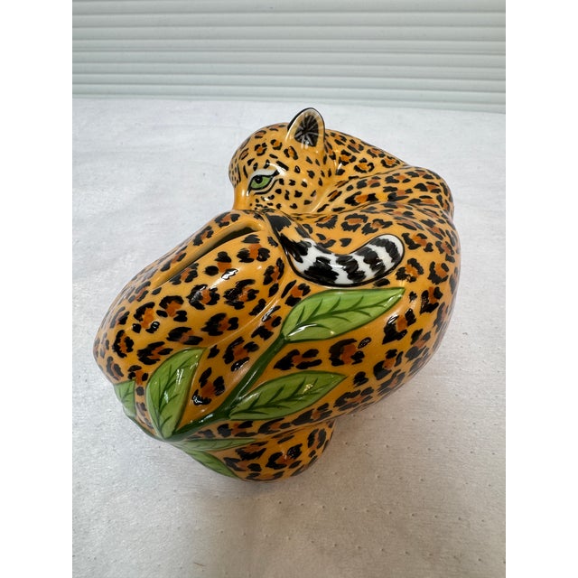 Lynn Chase Designs Jungle Party Collection Jaguar Money Bank, Circa 1988 For Sale - Image 11 of 12