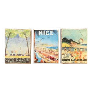 Côte d'Azur Gypsum Art Blocks - Set of 3