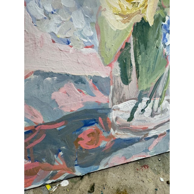 24 x 24 x 1.5" acrylic on canvas with sides painted gray