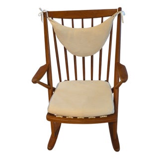 1960s Bramin Mobler Frank Reenskaug Mid-Century Danish Teak Rocking Chair For Sale