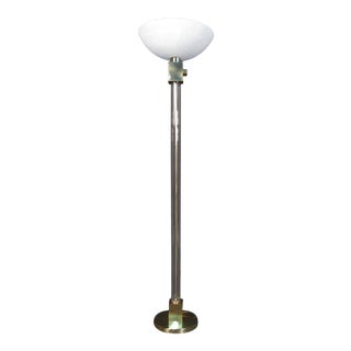 Modern Brass and Lucite Floor Lamp For Sale