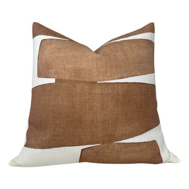 Stacked Pillow Cover in Clay, 22x22 Pillow For Sale