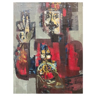 Frank Chabry, The Initiate, Oil on Canvas For Sale