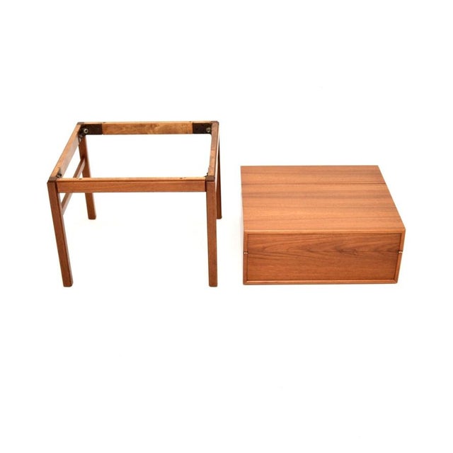 Vintage Swedish Teak Side Table attributed to Sven Engstrom and Gunnar Myrstrand for Tingströms, 1960s For Sale - Image 11 of 12