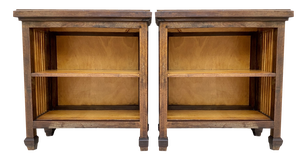 Large French Nightstands in Walnut, 1940, Set of 2