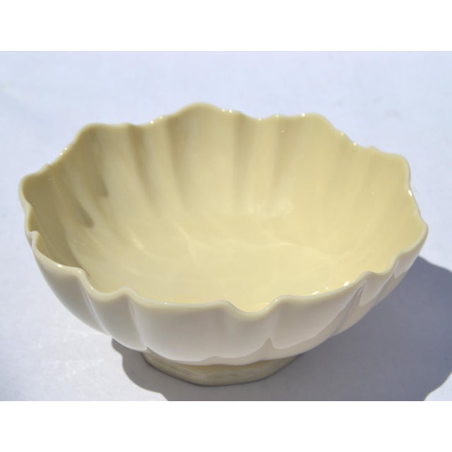 1980s Lenox Symphony Bowl Special Edition Scalloped Footed Fine Bone Ceramic For Sale - Image 15 of 15