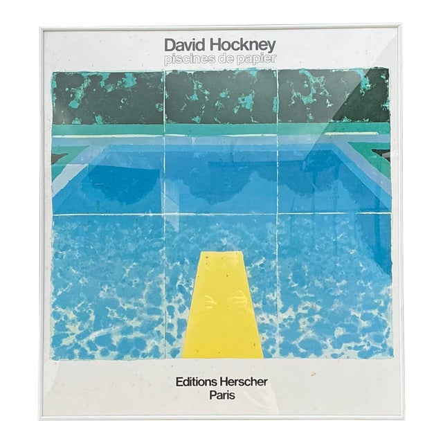Vintage David Hockney Gallery Show Poster For Sale