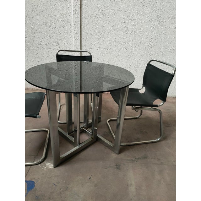 Vintage Spanish Table and Chairs, 1970, Set of 5 For Sale - Image 6 of 11