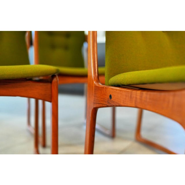 Wood Set of 4 Danish MCM Teak Dining Chairs by Vamdrup Stolefabrik for Art Turn, Denmark, 1960s For Sale - Image 7 of 15