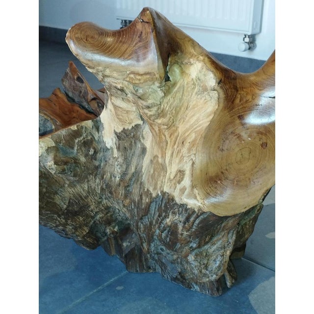 Brutalist Sculptural Wooden Centerpiece, 1970s For Sale - Image 11 of 18