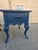 French Provincial Late 20th Century Royal Blue Solid Wood Nightstands/End Tables, 2 Pieces For Sale - Image 3 of 5