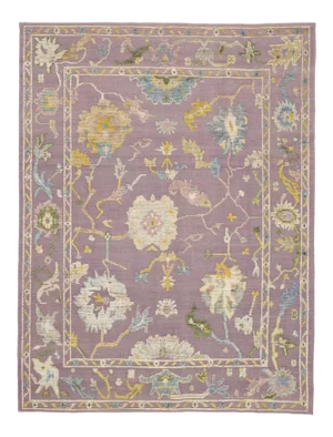 Colorful Pastel Oushak High-Low Rug - 09'04 X 12'03