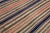 Peach Peach Vintage Kilim Handmade Flatweave Striped Wool Runner For Sale - Image 8 of 10