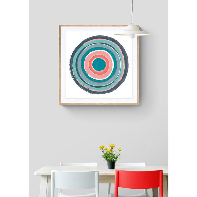 This colorful, mid century inspired fine art print is digitally printed on archival watercolor paper. While sold...