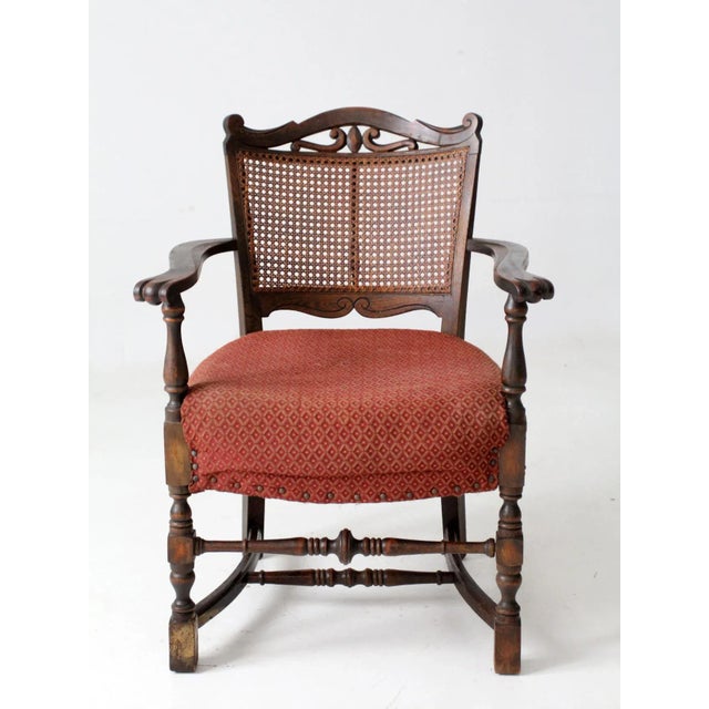 Antique Louis Xlll Style Armchair With Cane Back For Sale - Image 12 of 13
