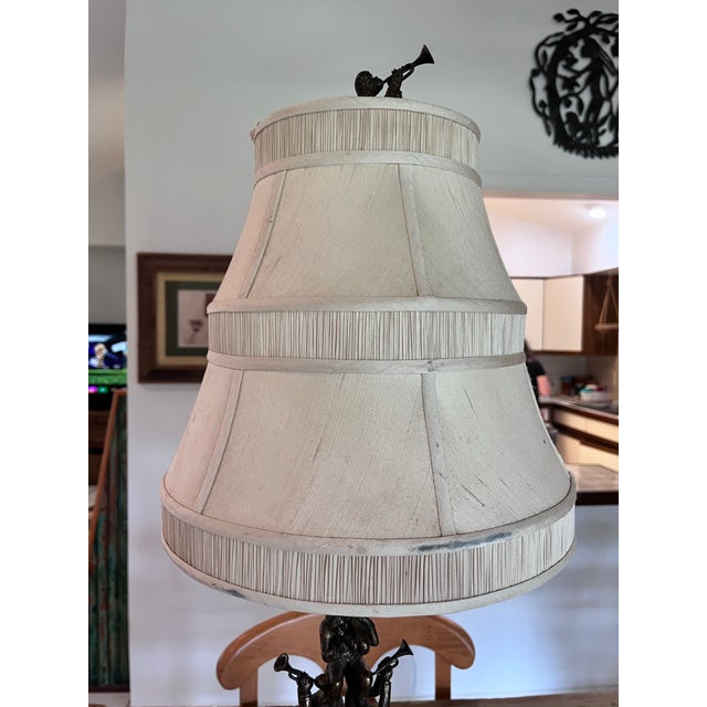 Vintage Maitlandoi-Smith Monkey Band Table Lamp With Original Monkey Finial For Sale - Image 12 of 12