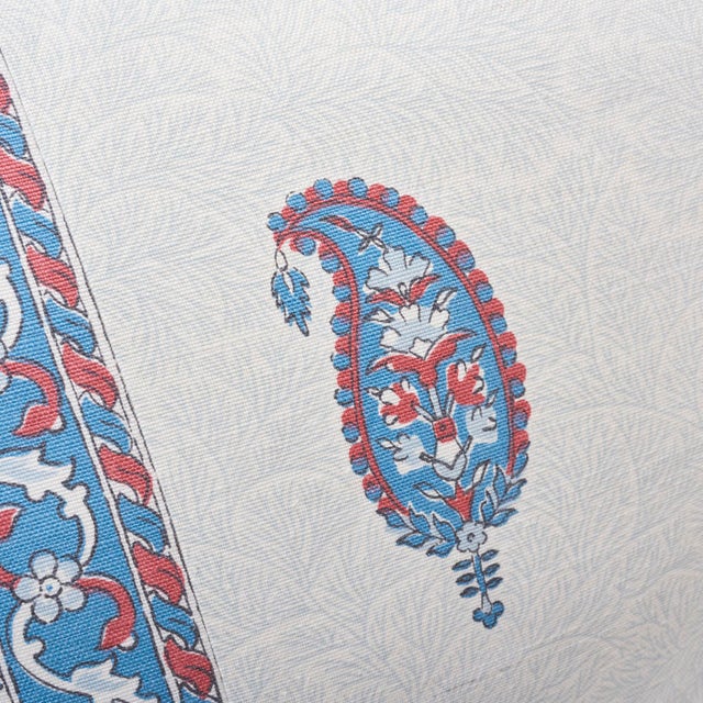 Contemporary Schumacher X Mark D Sikes Ojai Paisley Pillow in Red For Sale - Image 3 of 4