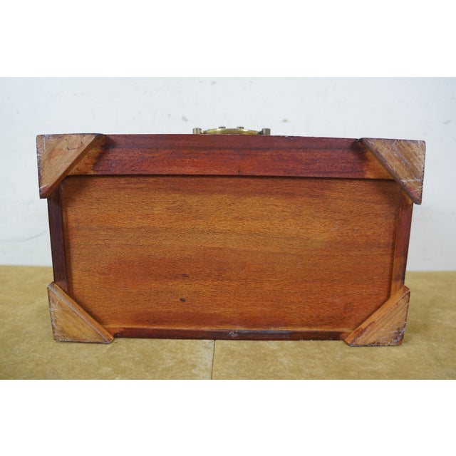 Late 20th Century George Zee Chinese Chinoiserie Rosewood Brass Longevity Jewelry Chest Box 12" For Sale - Image 13 of 17