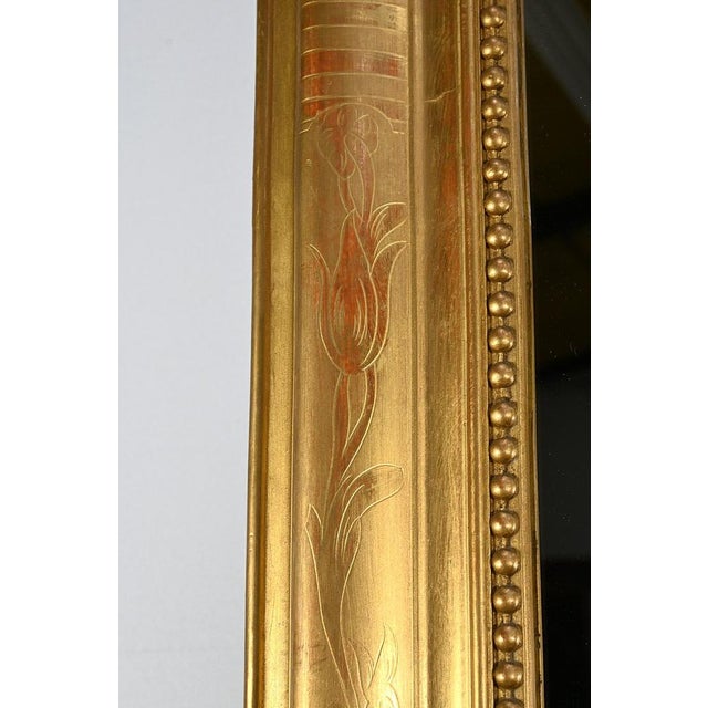 Louis Philippe Gilded Leaf Mirror For Sale - Image 9 of 16