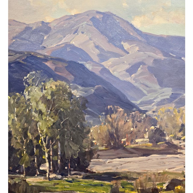 Textile Hanson Duvall Puthuff –Southern California Arroyo Landscape-Original 1930s Oil Painting For Sale - Image 7 of 11
