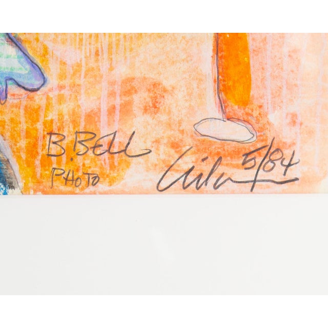 1984 “B. Bell Photo” Mixed Media Drawing by Harry Hilson For Sale In Indianapolis - Image 6 of 7
