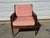 Mid-Century Regency Lounge Chair Offered is a Mid-Century Regency Lounge Chair. This chair feature the awood trim in a...