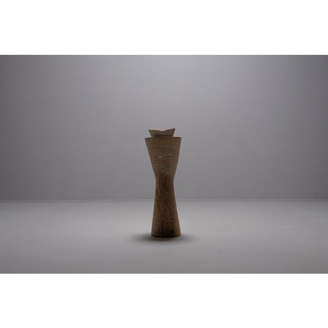 Wood Claudio Di Placido, Handcrafted Ombre de Nefertiti Sculpture, 1990s, Ash For Sale - Image 7 of 18