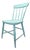 Vintage Chippy Turquoise Wooden Farmhouse Shabby Chic Accent Chair For Sale