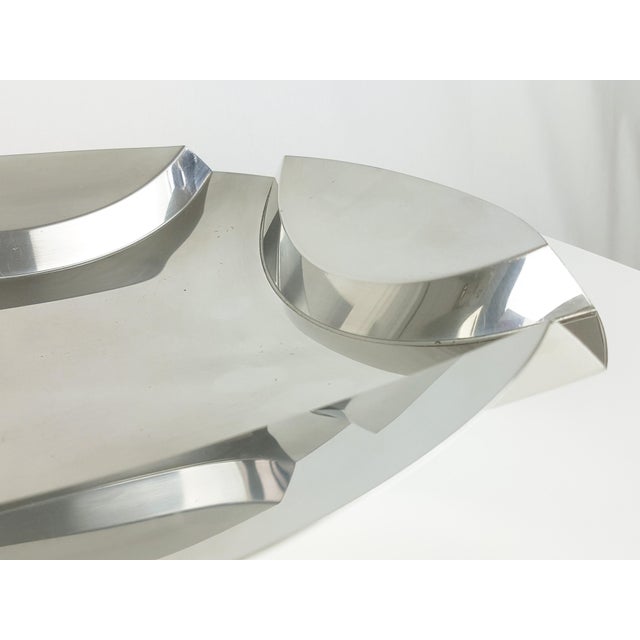 Vintage Steel Centerpiece by A. Panzeri for Robots Milano, 1970s For Sale - Image 3 of 10