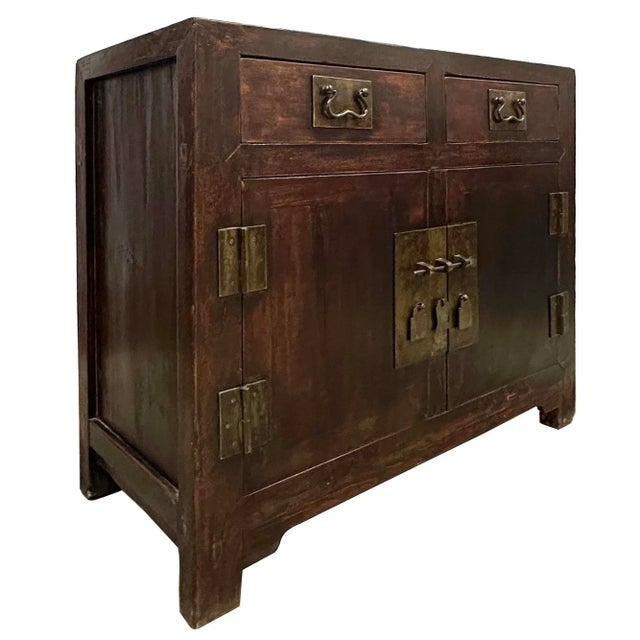 19th Century Antique Chinese Ming Style Cabinet/Sideboard For Sale - Image 9 of 12