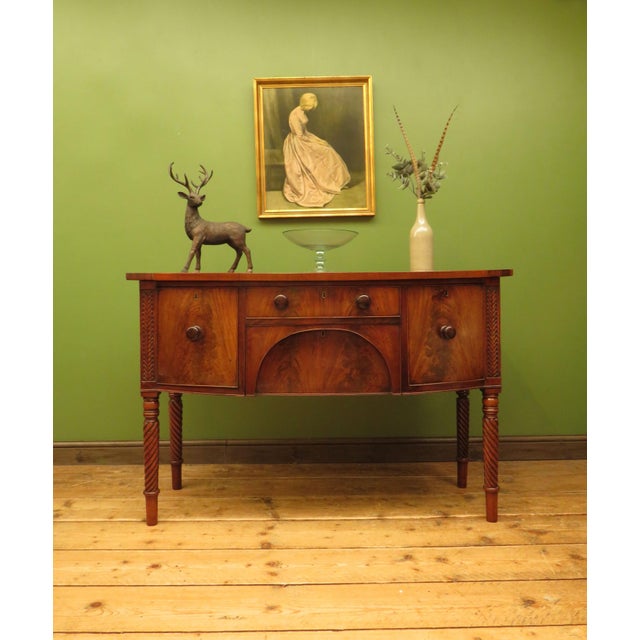 English Regency Bow Front Sideboard For Sale - Image 13 of 18