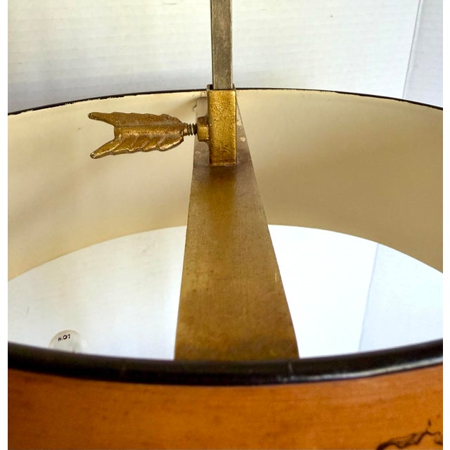 Terra Cotta Mid 20th Century Italian Terracotta Neoclassical Tole Bouillotte Lamp For Sale - Image 8 of 13