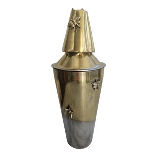 2000s Umbra Cocktail Shaker With Bee Insect Motif For Sale