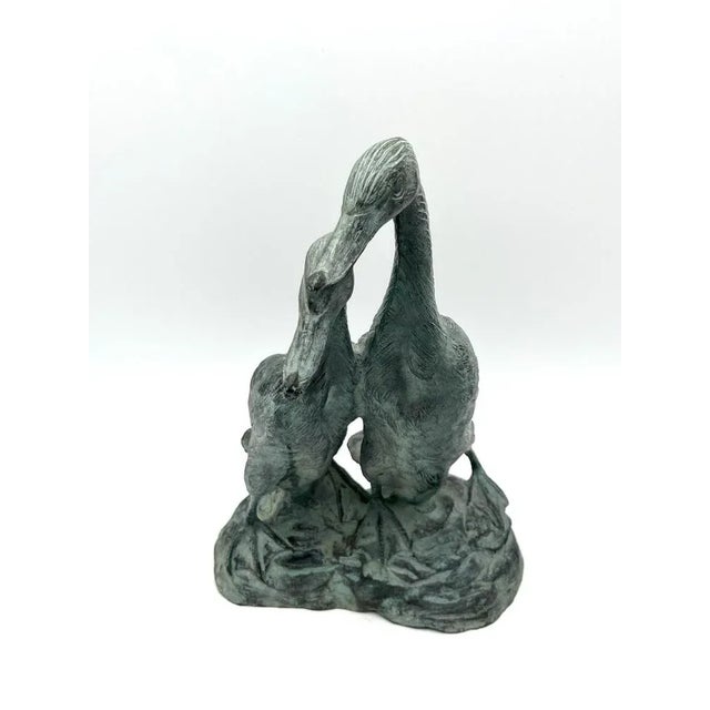 Metal Chinese Duck Figurine in Bronze, 1990s For Sale - Image 7 of 14