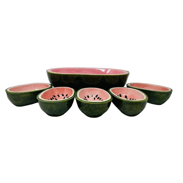 Bring a pop of whimsical, mid-century charm to your table with this delightful 6-piece ceramic serving set! This...