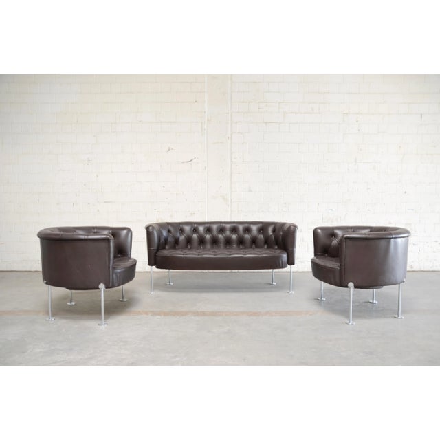 This model RH 310 seating group consisting of a sofa and two armchairs was designed by Robert Haussmann for Swiss Design....
