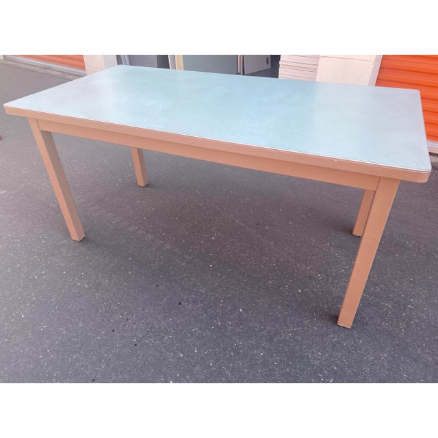 Holga vintage mid century modern metal desk table similar to steelcase brand this table desk can be used as a kitchen...