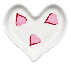 Vintage D. Porthault Paris Les Coeurs Pink Hearts Limoges Trinket Dish