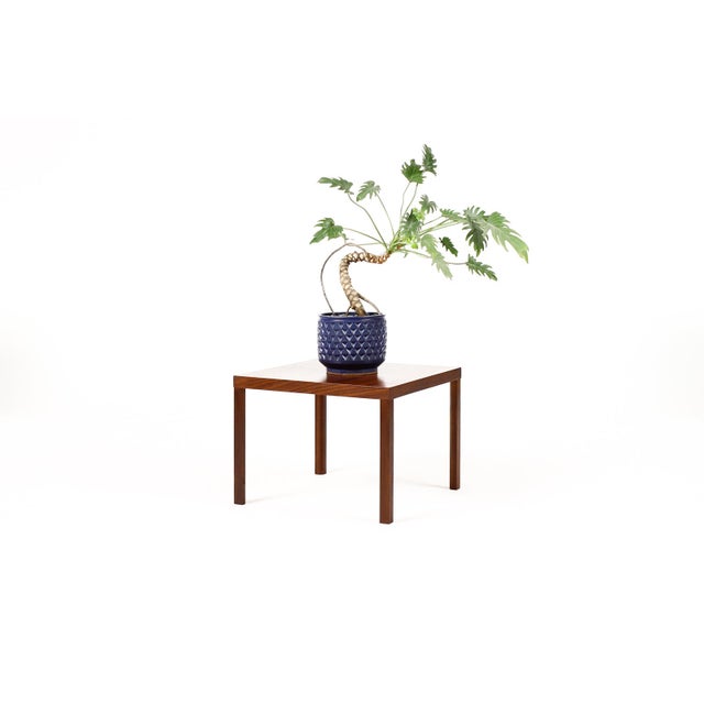 #2056 — Danish Modern / Mid Century Square Teak Square Side Table — Hans Olsen — A Great vintage square side table or...